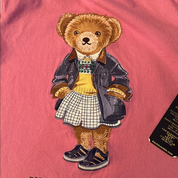 Ralph Lauren Pink Polo Bear Graphic Dress - Picture 5 of 6